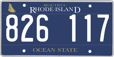 RI license plate 826117