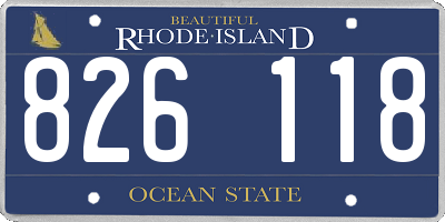 RI license plate 826118