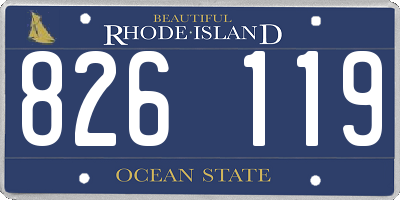 RI license plate 826119