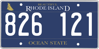 RI license plate 826121