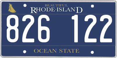 RI license plate 826122