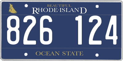 RI license plate 826124