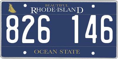 RI license plate 826146
