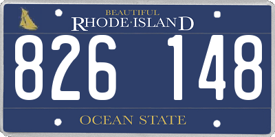 RI license plate 826148