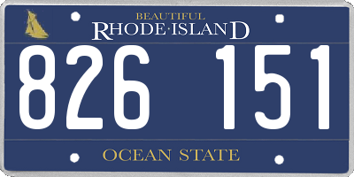 RI license plate 826151