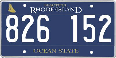 RI license plate 826152