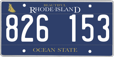 RI license plate 826153