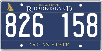 RI license plate 826158