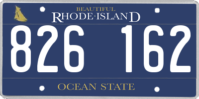 RI license plate 826162