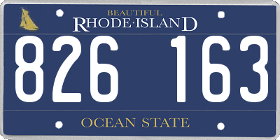 RI license plate 826163