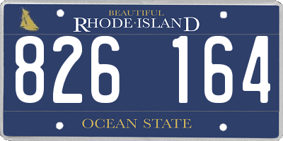 RI license plate 826164