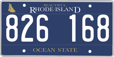 RI license plate 826168