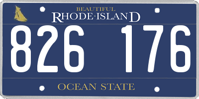 RI license plate 826176