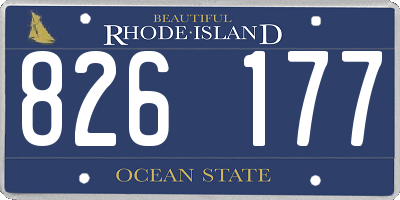 RI license plate 826177