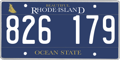 RI license plate 826179