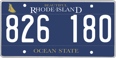 RI license plate 826180