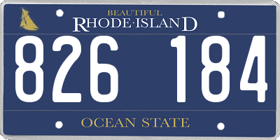 RI license plate 826184