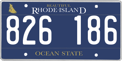RI license plate 826186