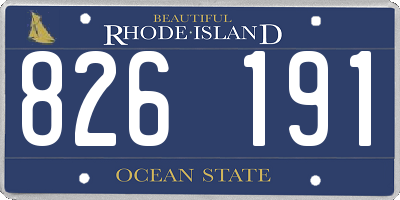 RI license plate 826191