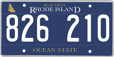 RI license plate 826210
