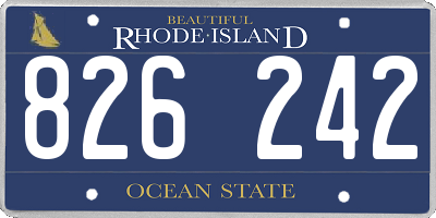 RI license plate 826242