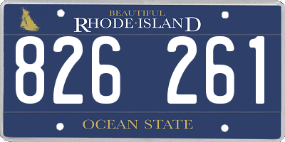 RI license plate 826261
