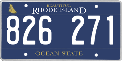 RI license plate 826271