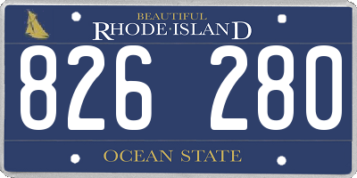 RI license plate 826280