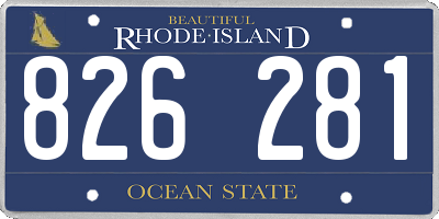 RI license plate 826281