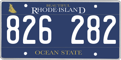 RI license plate 826282