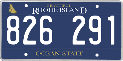 RI license plate 826291
