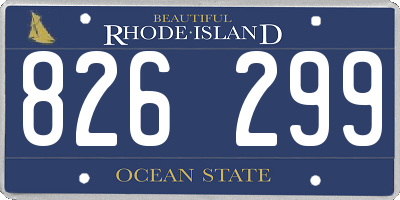 RI license plate 826299