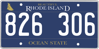 RI license plate 826306