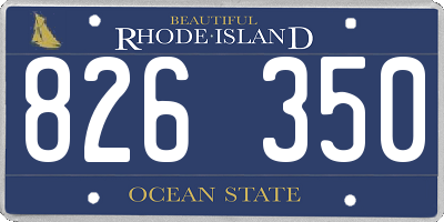 RI license plate 826350