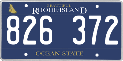 RI license plate 826372