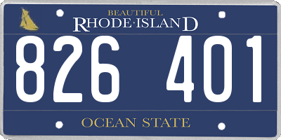 RI license plate 826401