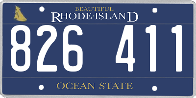 RI license plate 826411