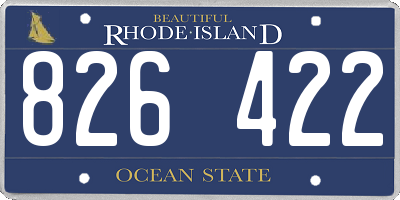 RI license plate 826422