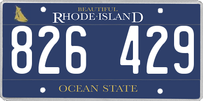 RI license plate 826429