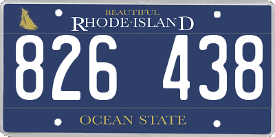 RI license plate 826438