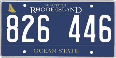RI license plate 826446