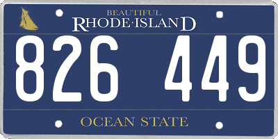 RI license plate 826449