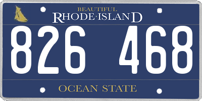 RI license plate 826468