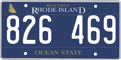 RI license plate 826469