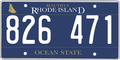 RI license plate 826471