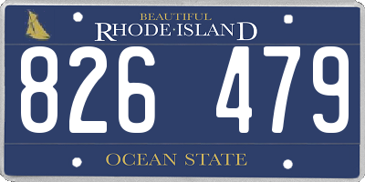 RI license plate 826479