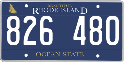 RI license plate 826480