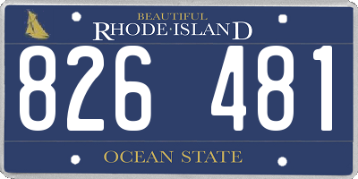 RI license plate 826481