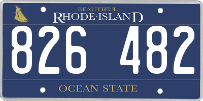 RI license plate 826482