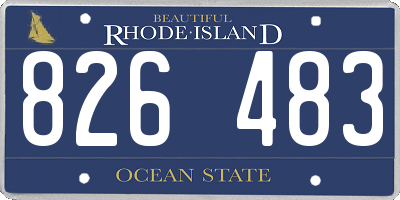 RI license plate 826483